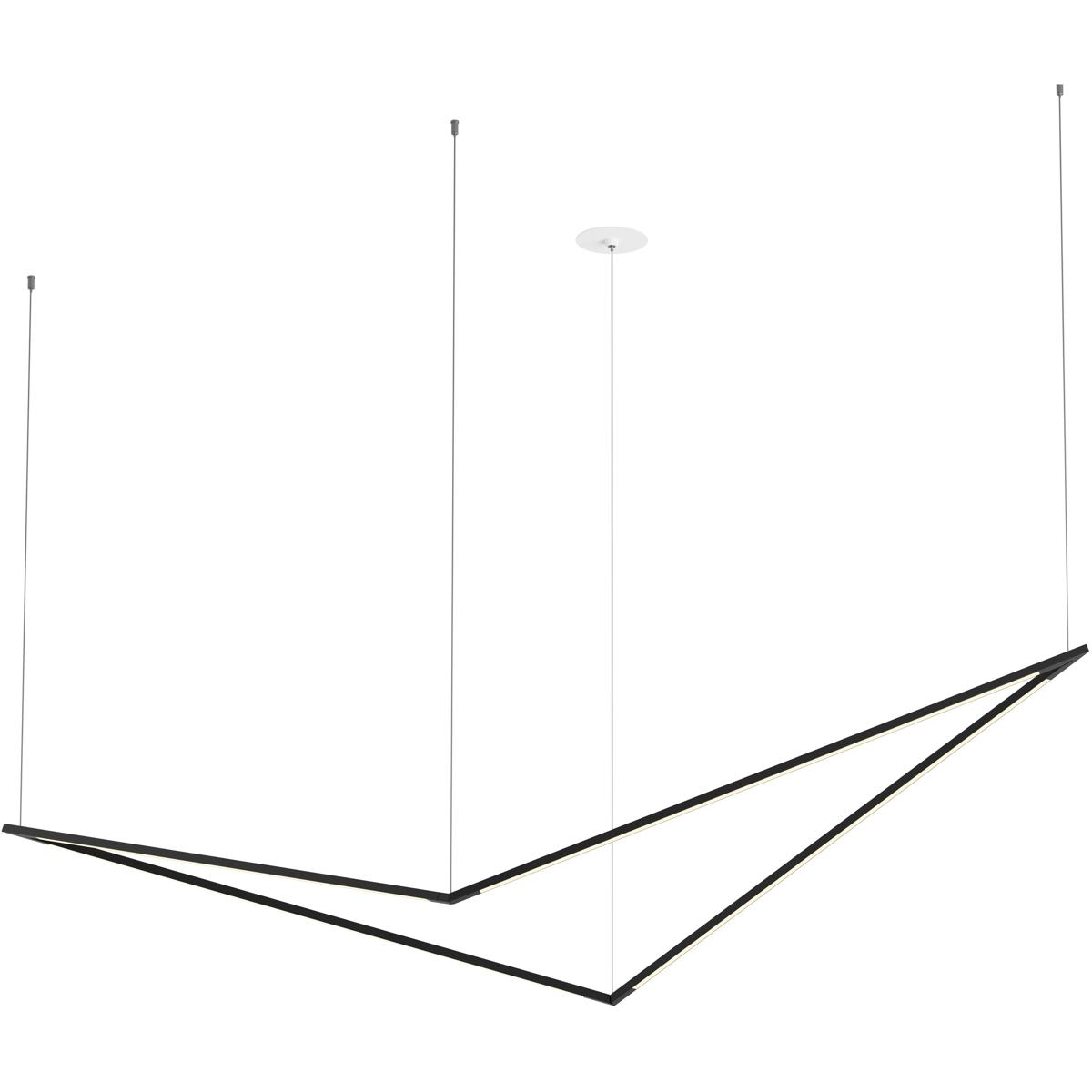 Koncept ZBP-36-B-SW-MTB-CNP Z-Bar LED 22 inch Matte Black Pendant Ceiling Light, Bird